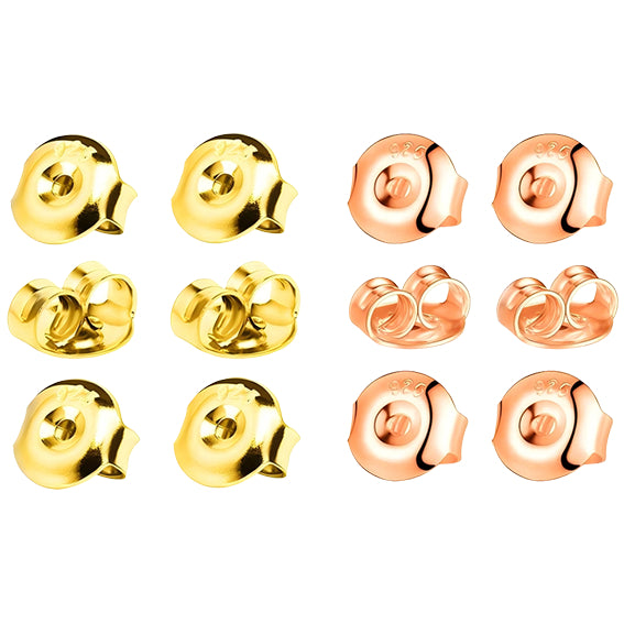 Hypoallergenic Locking Earring Backs Replacement Set 6 Pairs Secure Stud Earring Backings for Jewelry Repair and Daily Wear