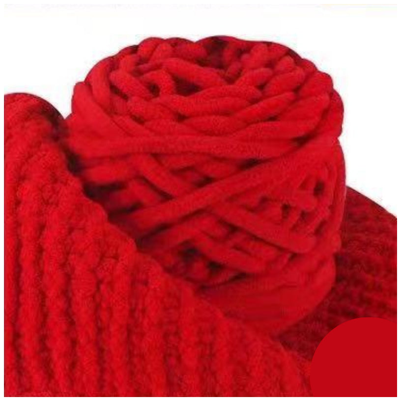 5mm Super Bulky Icicle Chenille Blanket Yarn 100g/3.53oz, 72 Yards for Knitting & Crocheting Crafts