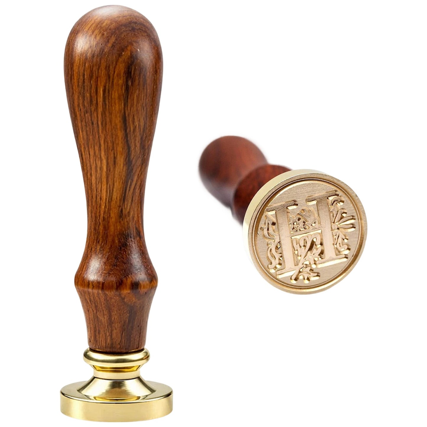 Traditional Initial Alphabet Wax Seal Stamp Brass Head Wooden Handle for Cards Envelopes Gift Wrap Wedding Invitations