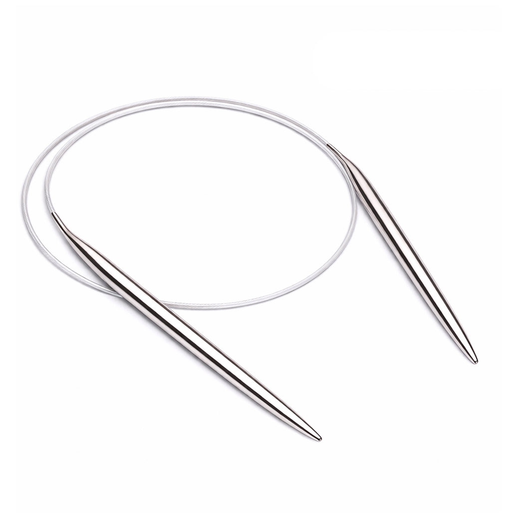 16 Inch Metal Circular Knitting Needles Set for Hats Sleeves Scarves Baby Sweaters and Small Knitting Projects