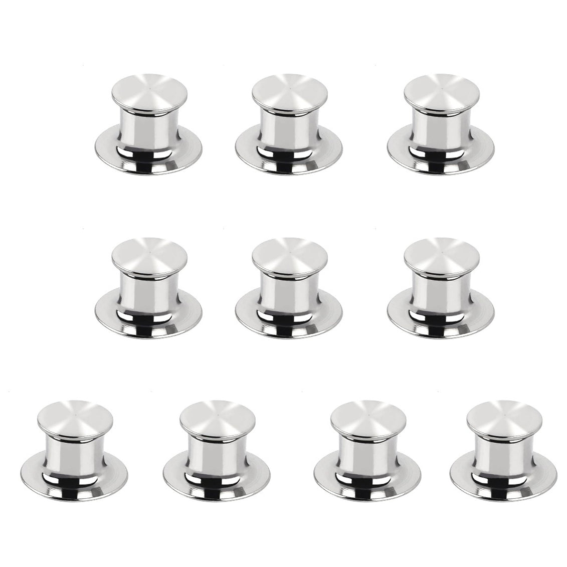 Metal Silver Locking Pin Backs Secure Clasp Keepers for Pins Badges Hats Bags and Lanyards