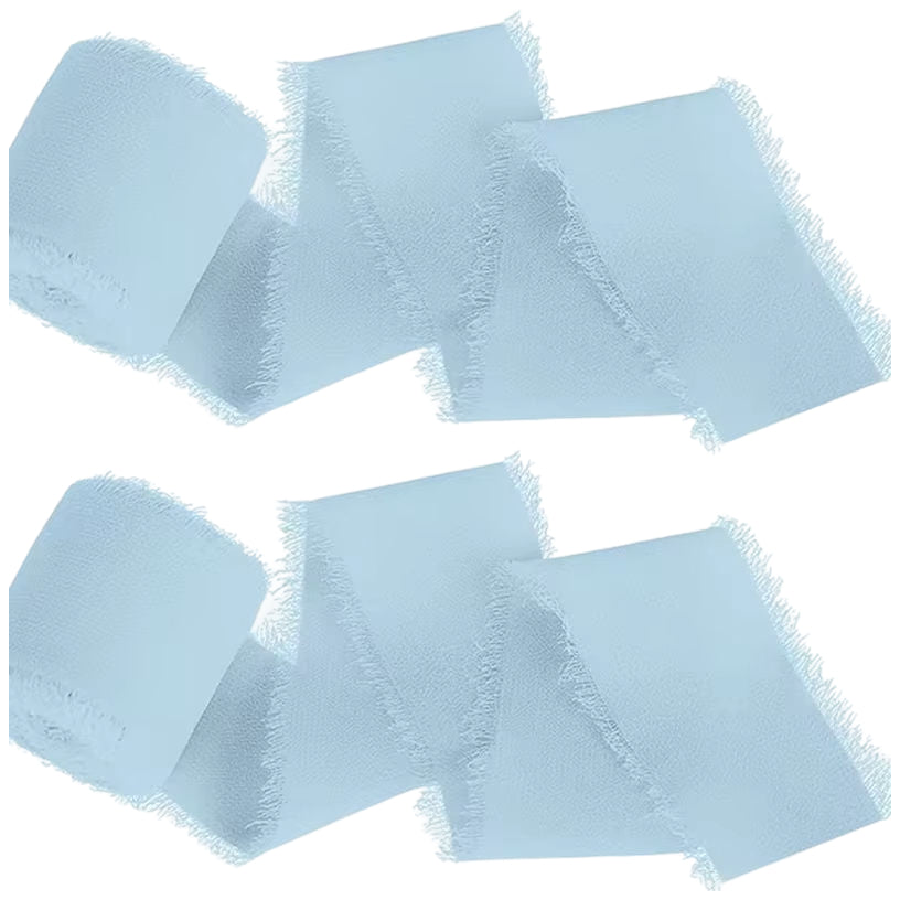 Chiffon Silk Ribbon 1.5 Inch x 10 Yards for Wedding Bouquets, Invitations, and Decorations, Pack of 2