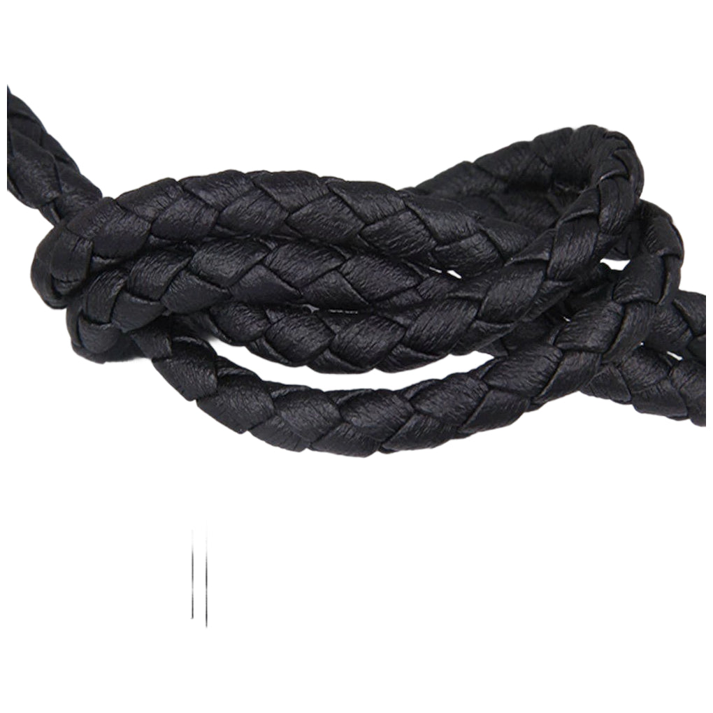 3mm x 10m Braided PU Leather Cord for Keychains, Jewelry Making, Bracelets, and Craft Projects
