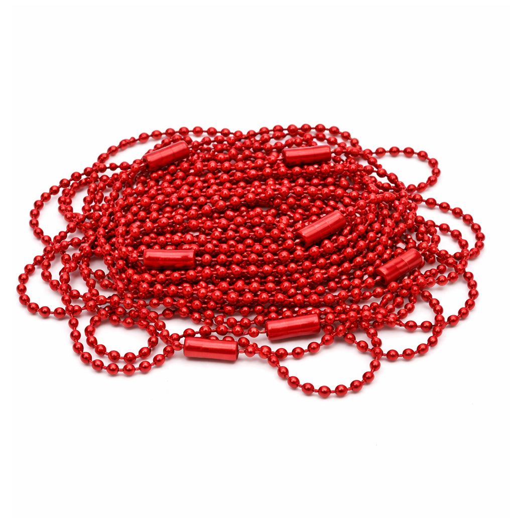 Ball Bead Chain Keychains 4.72 Inch Metal Dog Tag Chains with Connectors, Pack of 100