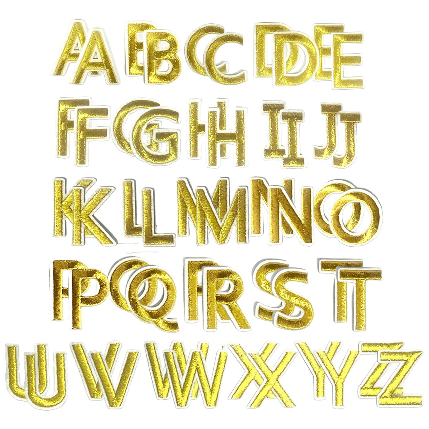 Iron On Alphabet Letter Patches A to Z Embroidered Applique for Clothes Hats Jeans