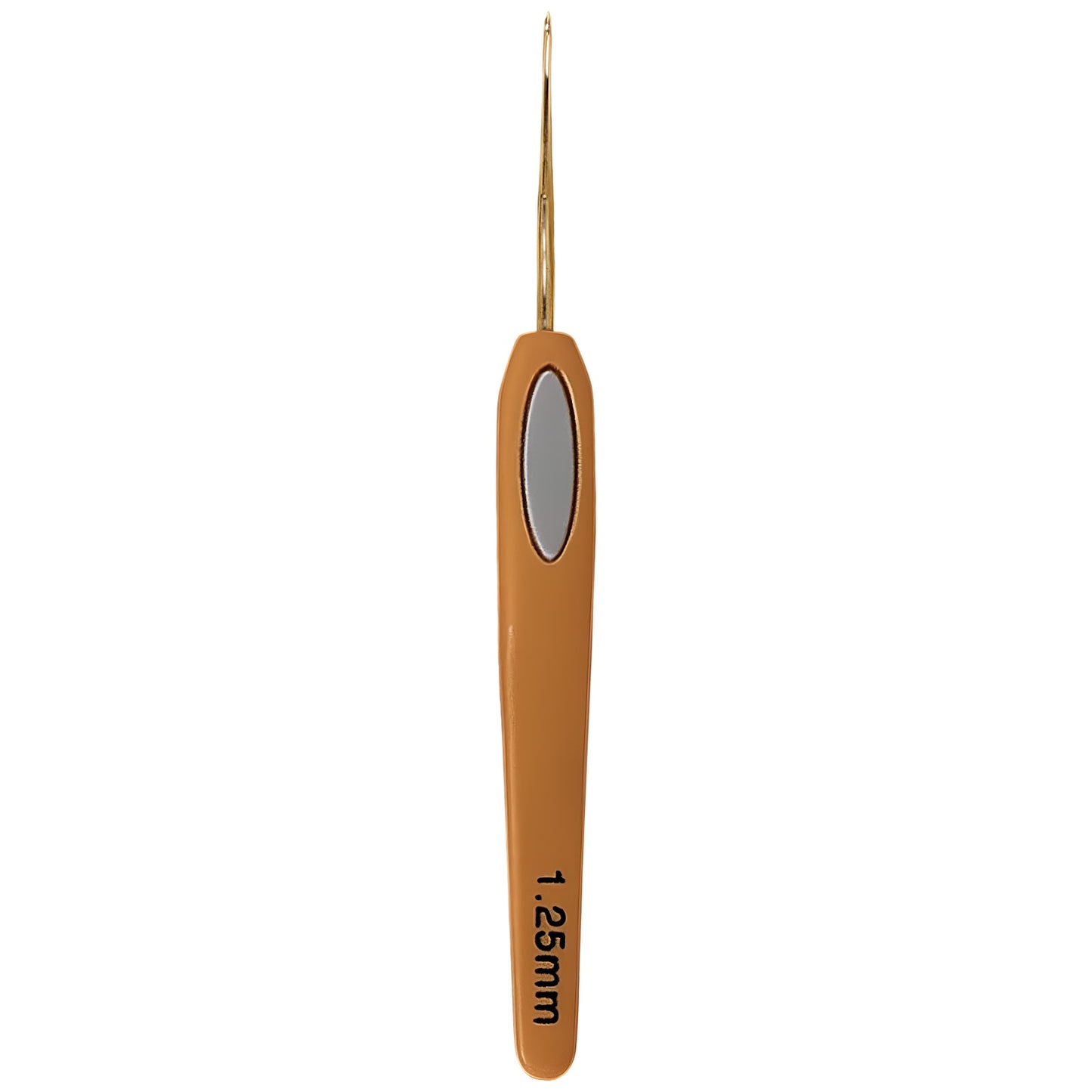 Soft Touch Steel Crochet Hooks with Ergonomic Orange Grip for Lace Crochet Thread Work and DIY Crafts