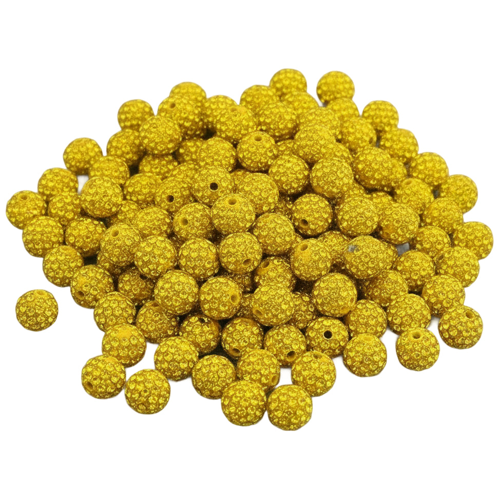 Sparkle Rhinestone Clay Beads Round Disco Spacer Beads for Jewelry Making, Bracelets, Earrings and DIY Craft Projects