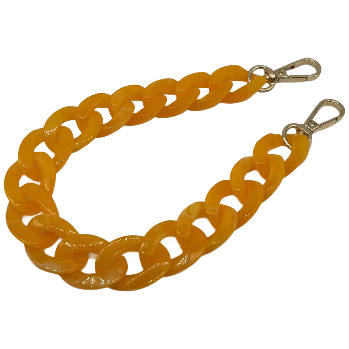 Large Acrylic Flat Chain Strap 14.57 Inch Replacement Handle for Handbags, Purses, and DIY Crafts