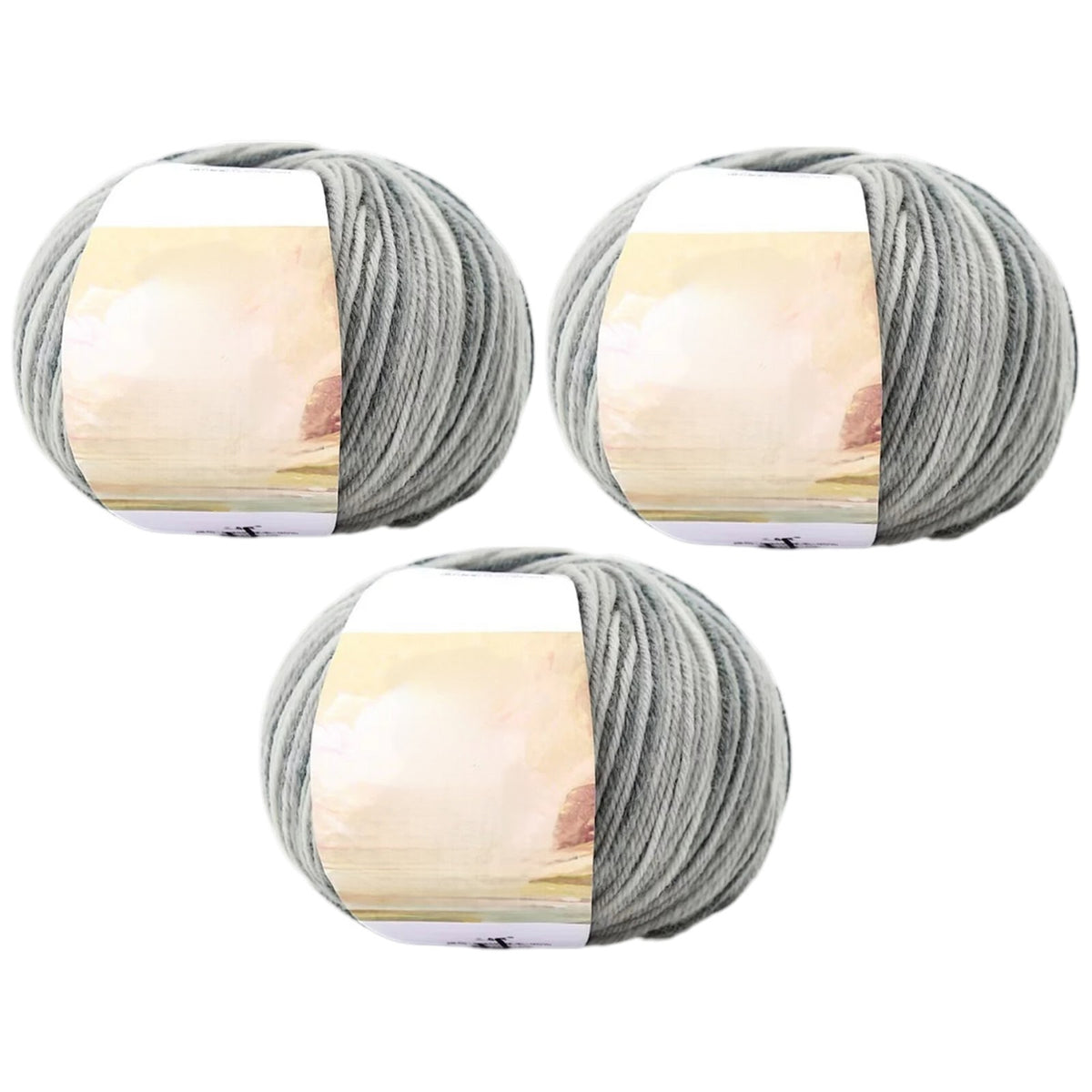 Superwash Wool Yarn, 50grams per Roll DK Weight for Knitting, Crocheting, and Soft Craft Projects, 150 Grams/5.29oz 327 yards, Pack of 3
