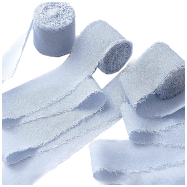 1.5 Inch Chiffon Ribbon 3 Rolls 15 Yards Total for Wedding Bouquets and Floral Decorations