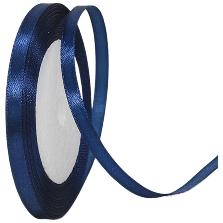 Black Double Faced Satin Ribbon 1/4 Inch x 25 Yards for Gift Wrapping and Decorations