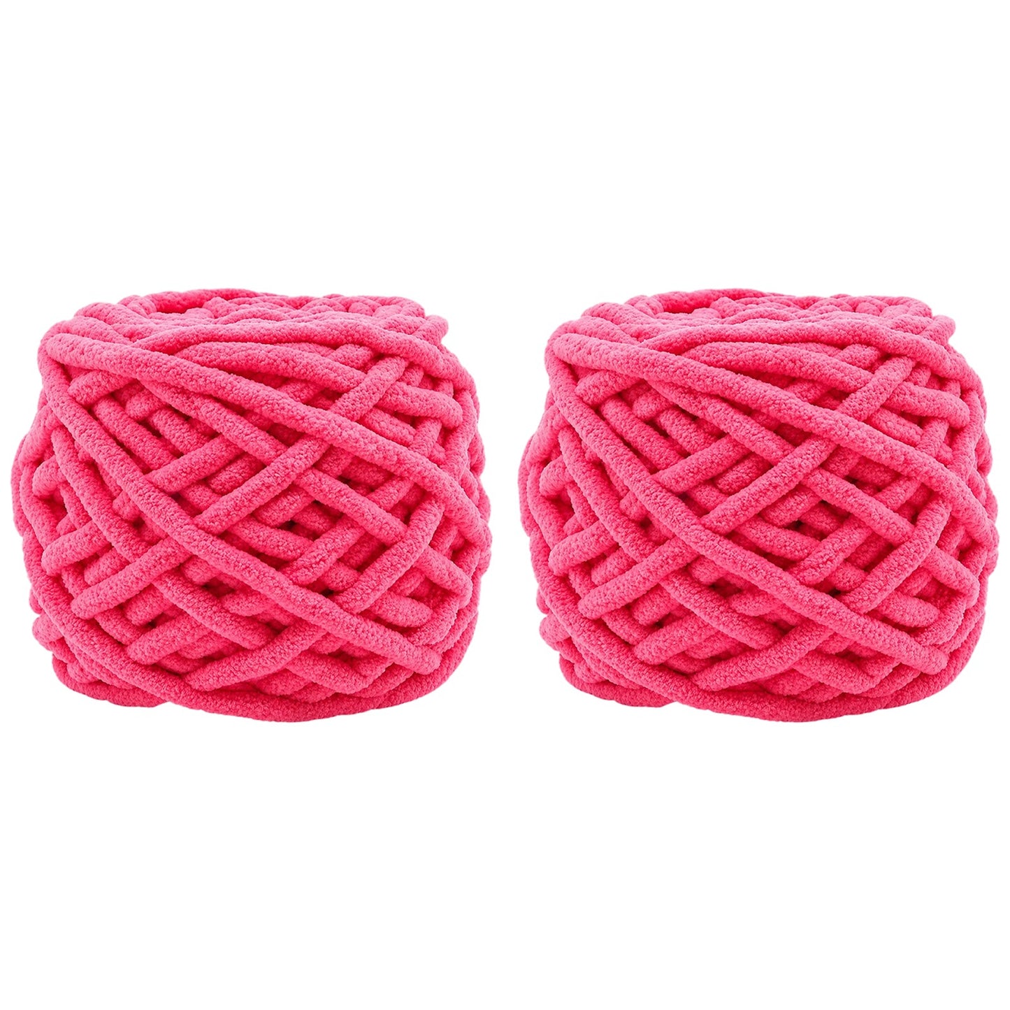 Soft Chenille Yarn for Crocheting Knitting Plush Crafts Blankets Scarves Hats and DIY Projects 100 Grams/3.52oz 54.68 yards, Pack of 2