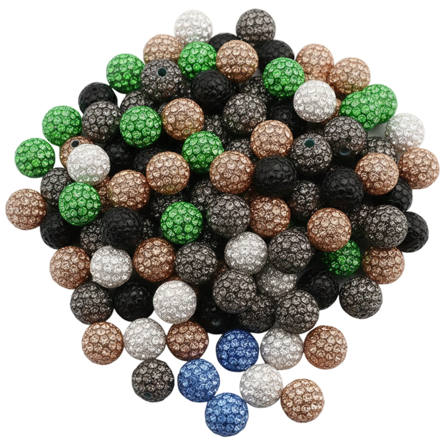 Sparkle Rhinestone Clay Beads Round Disco Spacer Beads for Jewelry Making, Bracelets, Earrings and DIY Craft Projects