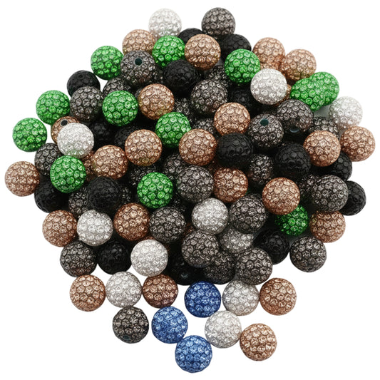 Sparkle Rhinestone Clay Beads Round Disco Spacer Beads for Jewelry Making, Bracelets, Earrings and DIY Craft Projects
