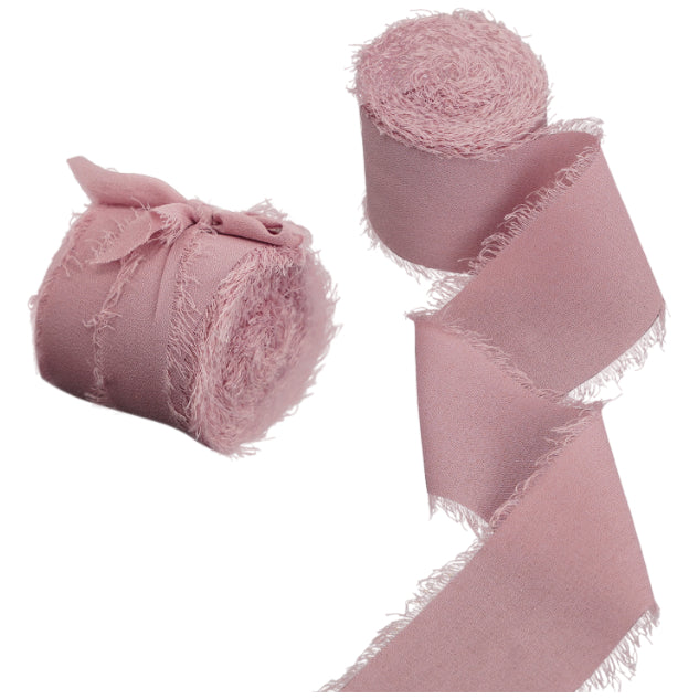 1.5 Inch Chiffon Ribbon 3 Rolls 15 Yards Total for Wedding Bouquets and Floral Decorations