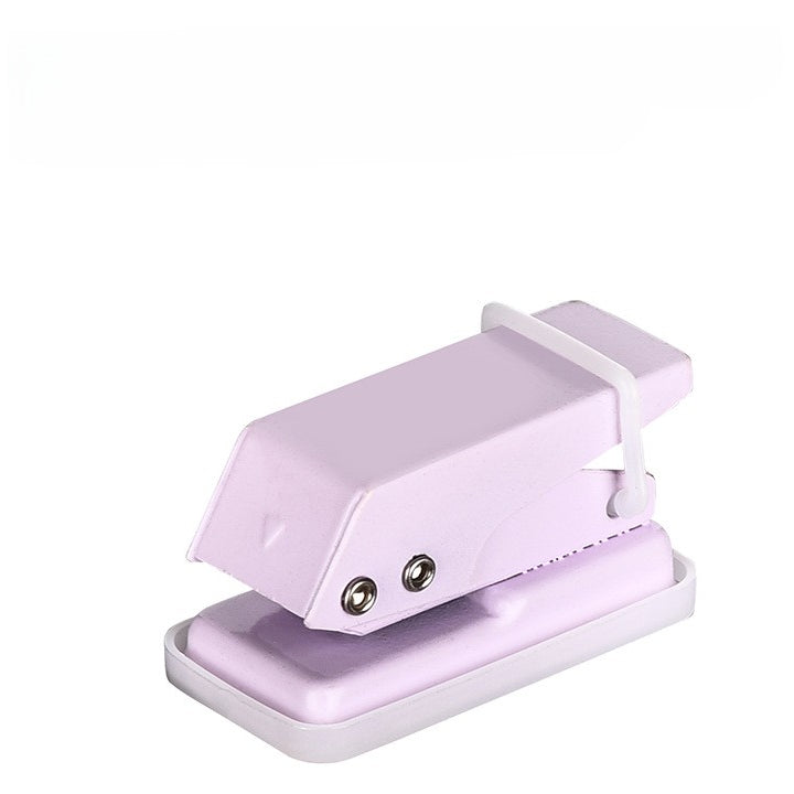 6mm Single Hole Paper Punch Reduced Effort Handheld Puncher with Lock for Office Crafts Ticketing and DIY Projects