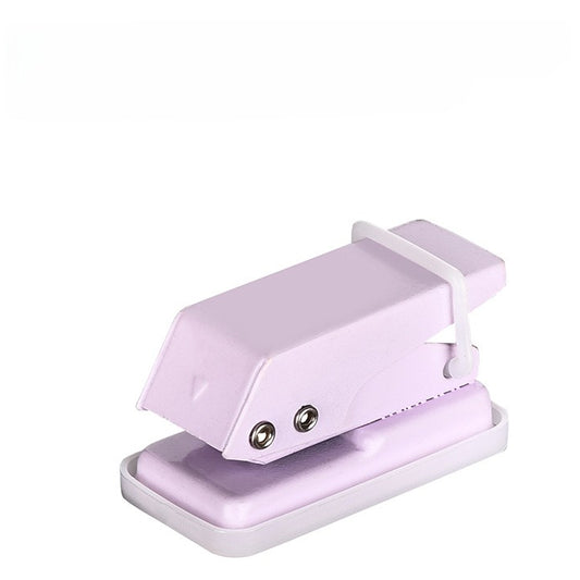 6mm Single Hole Paper Punch Reduced Effort Handheld Puncher with Lock for Office Crafts Ticketing and DIY Projects
