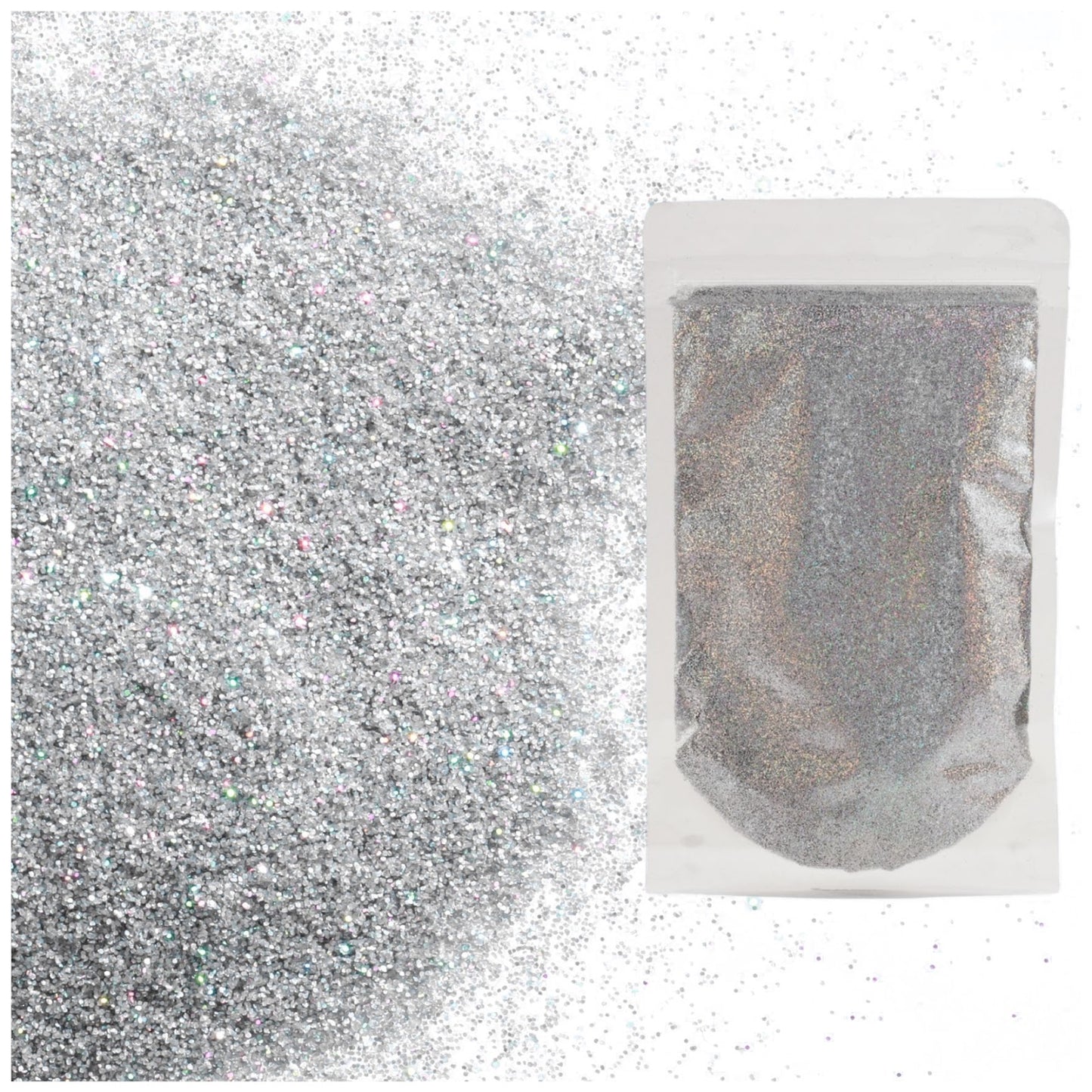 Holographic Fine Glitter 2mm 1/128 for Crafts Resin Jewelry Keychains and Party Decorations