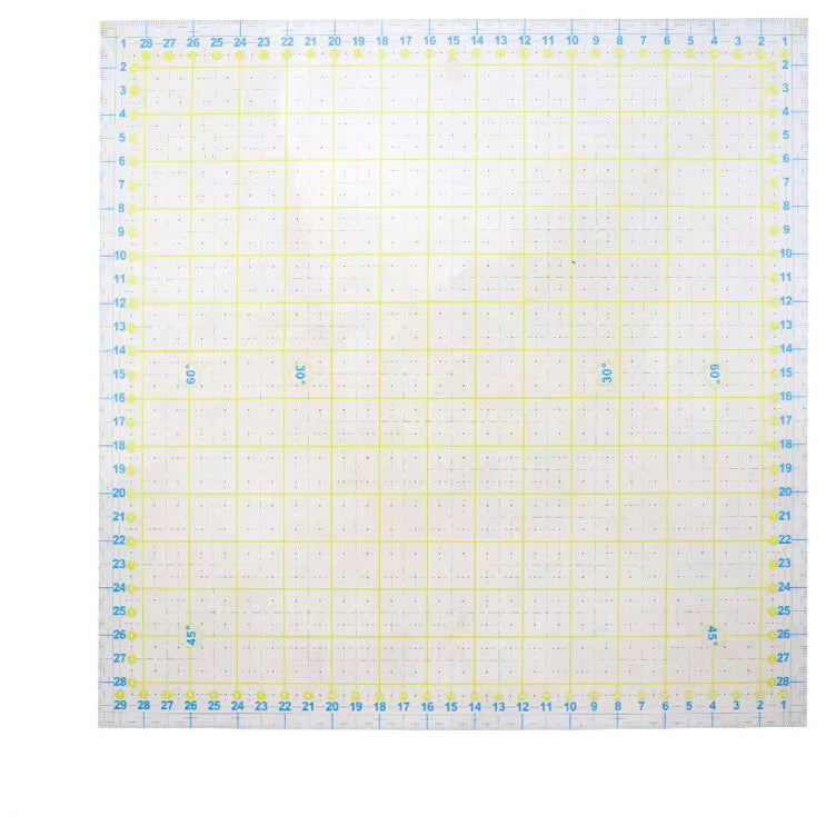 Non-Slip Acrylic Square Quilting Ruler with Numbering and Angle Guides for Sewing and Craft Projects