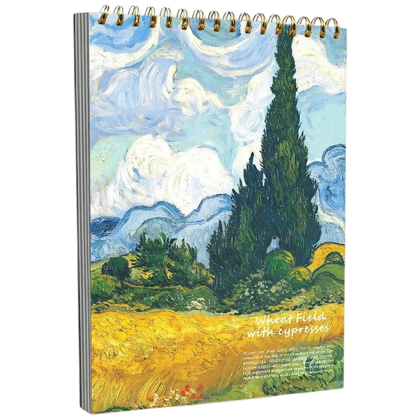 Spiral Sketchbook 8.26 x 11.42 Inch 60 Sheets 100gsm Drawing Pad Hard Cover for Kids Art Supplies