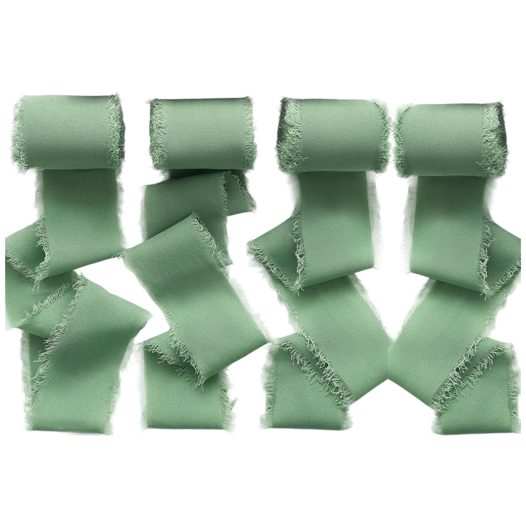 Chiffon Ribbon Rolls 1.5 Inch 5.5 Yards for Gift Wrapping Weddings Parties Floral DIY Crafts, Pack of 4