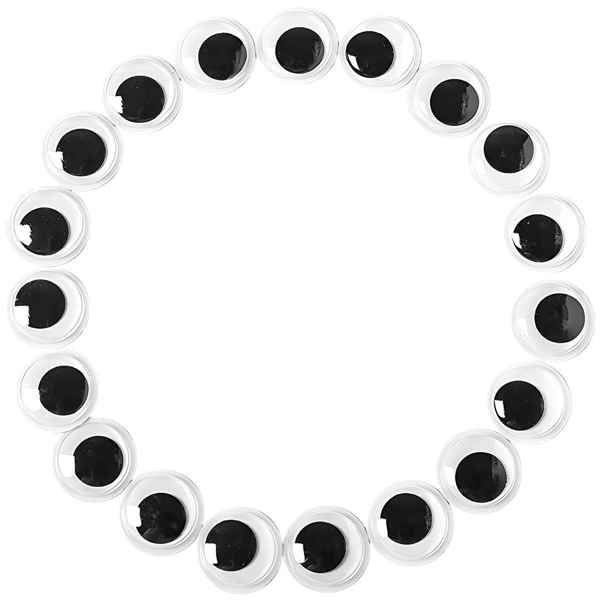 Self Adhesive Wiggle Googly Eyes Black and White for DIY Crafts Decoration, Pack of 200