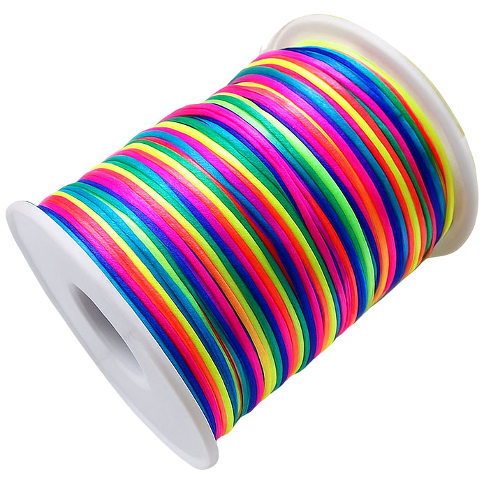 1.5mm 100m Strong Nylon Satin Cord for Jewelry Making, Beading, Macrame, and DIY Crafts