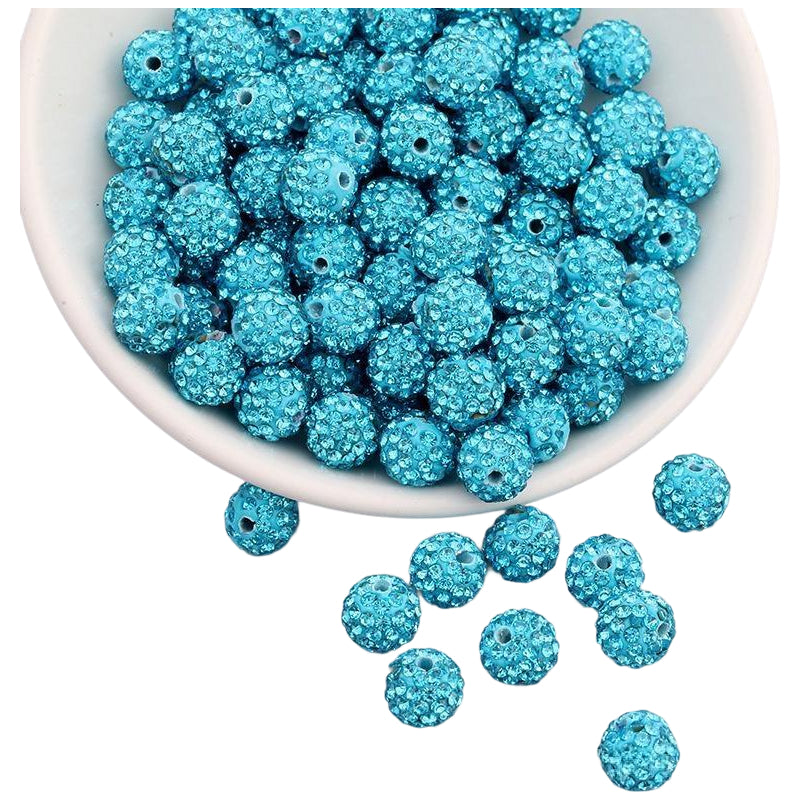 Sparkle Rhinestone Clay Beads Round Disco Spacer Beads for Jewelry Making, Bracelets, Earrings and DIY Craft Projects