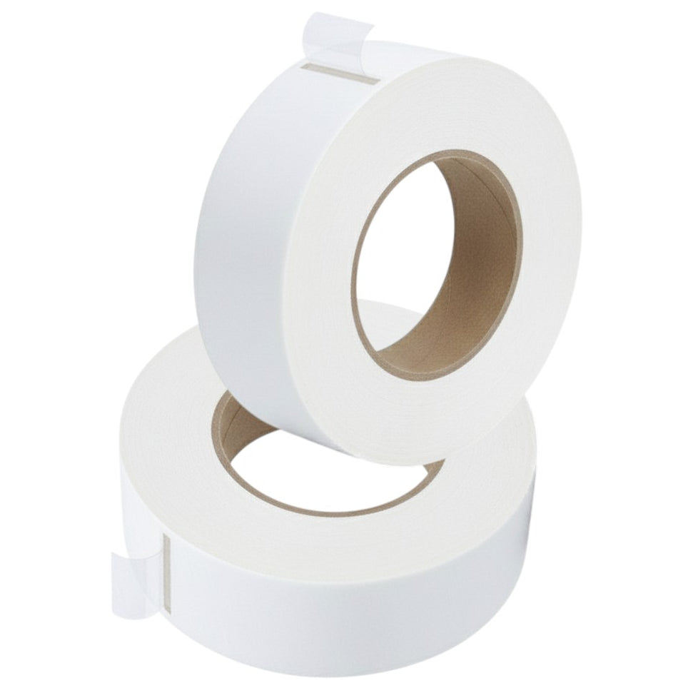 White Double Sided Fabric Tape No Sew Adhesive Cloth Tape for Hemming Repairs and DIY Crafts, Pack of 2