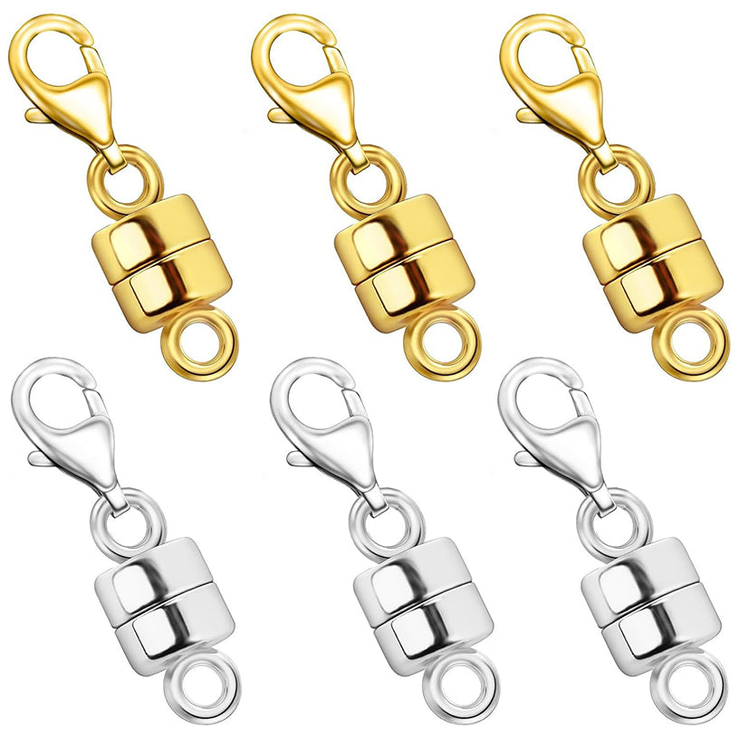 Strong Magnetic Necklace Clasps and 14K Gold Silver Bracelet Converters for Women