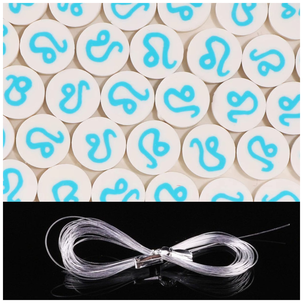 Sports Ball Polymer Clay Beads 8-11mm with Elastic String for Jewelry and DIY Crafts, Pack of 100
