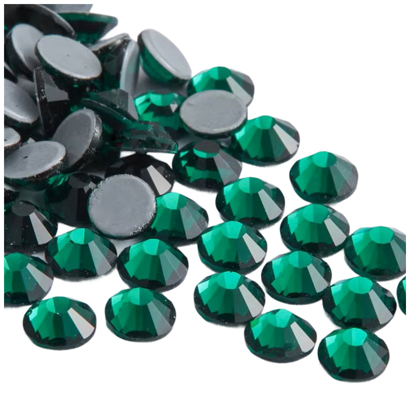Flat Back Rhinestones Round Gems for Nail Art Clothing Crafts Glue Fix Decorations, Pack of 1440