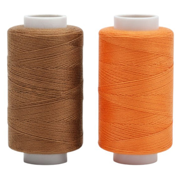 Dual Duty All Purpose Sewing Thread 400 Yards 2 Color Spools for Hand and Machine Use
