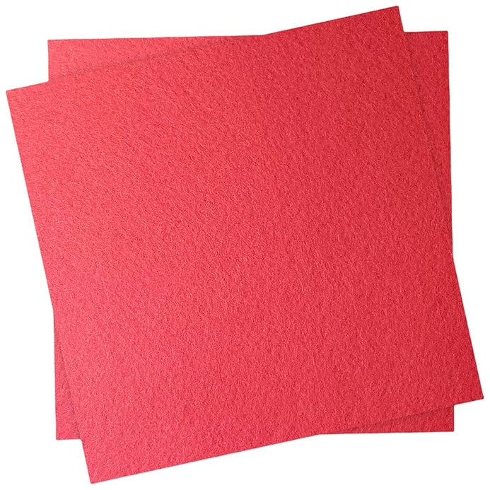Polyester Felt Fabric Sheets, 12 x 12 Inches, 1 mm Thick for Sewing and Crafts, Pack of 2