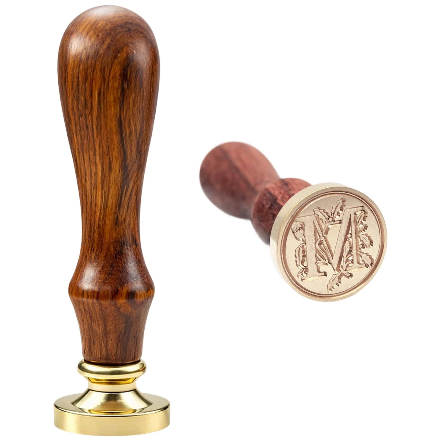 Traditional Initial Alphabet Wax Seal Stamp Brass Head Wooden Handle for Cards Envelopes Gift Wrap Wedding Invitations