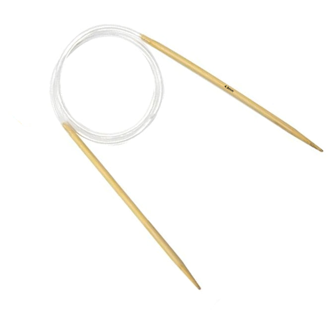 Carbonized Bamboo Circular Knitting Needles with Clear Cables – 47 Inches for Smooth Knitting