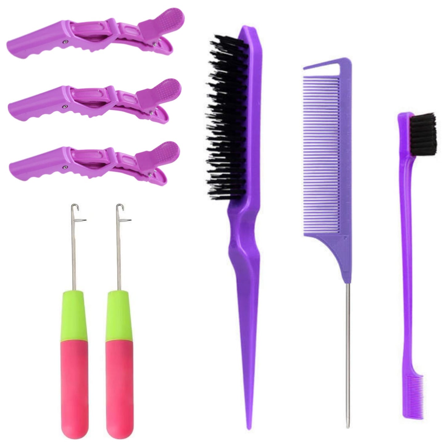 Crochet Hooks for Hair Extensions Set with Multiple Needle Sizes and Latch Hook for Passion Twists