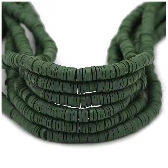 6mm Clay Heishi Beads Round Polymer Beads for Bracelet Jewelry Making and DIY Crafts, Pack of 4000