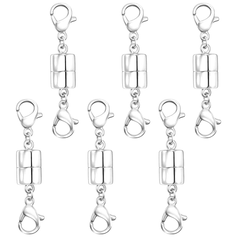 Extra Strong Magnetic Necklace and Bracelet Clasps with Double Lobster Closure for Easy Jewelry Use