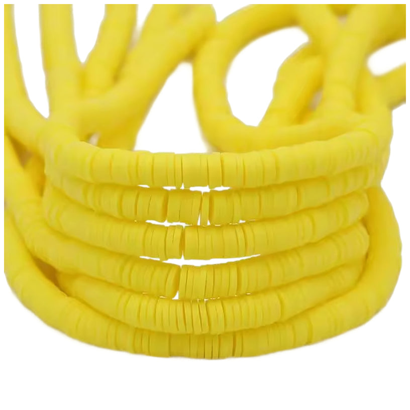 6mm Heishi Clay Beads for Jewelry Making Bracelets and Necklaces, Pack of 3000