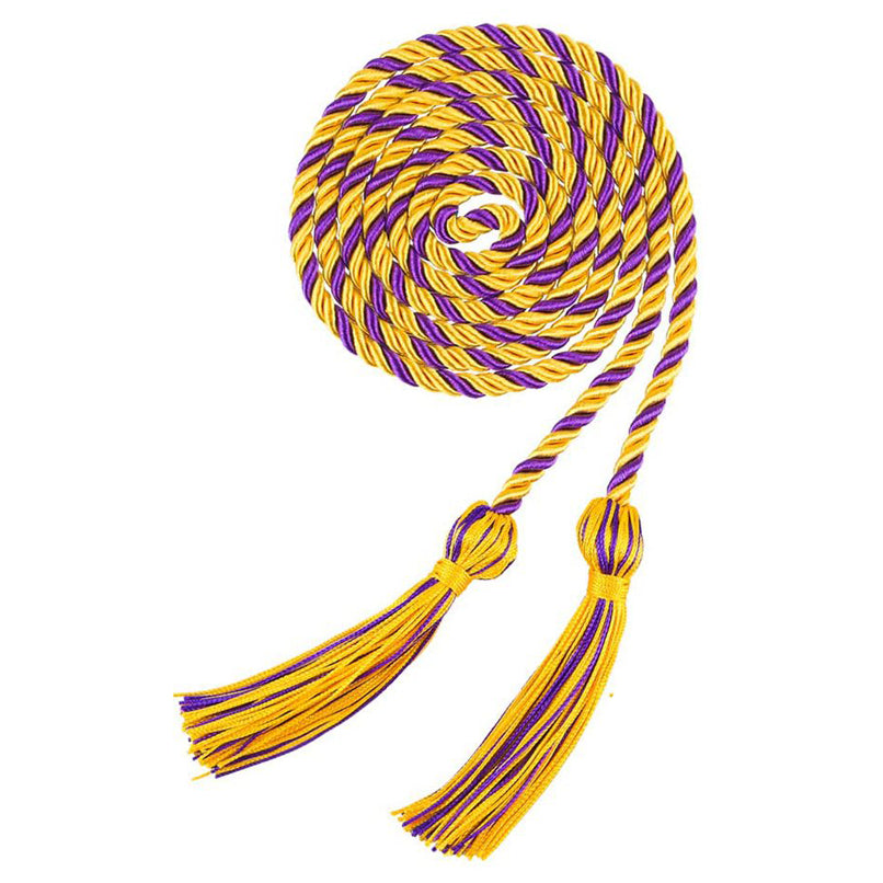 67 Inches Gold Graduation Cords for 2025 Ceremonies Braided Style Honor Tassel Rope
