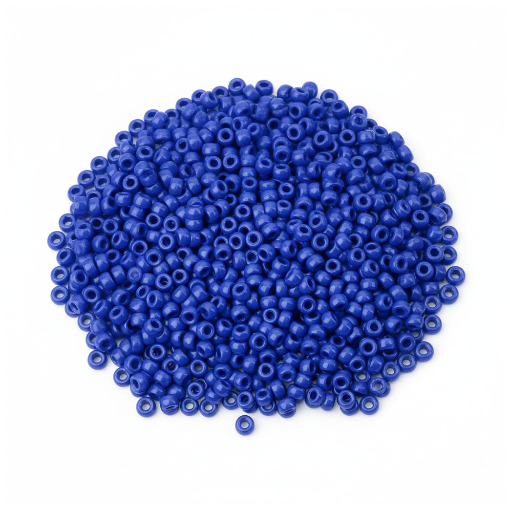 Pony Beads 6x9mm Plastic Beads for Friendship Bracelets Jewelry Making Keychains and DIY Crafts