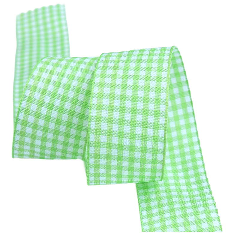 1 Inch Polyester Ribbon 50 Yard Double Faced Plaid Craft Trim for DIY Crafting, Scrapbooking and Christmas Gift Wrapping