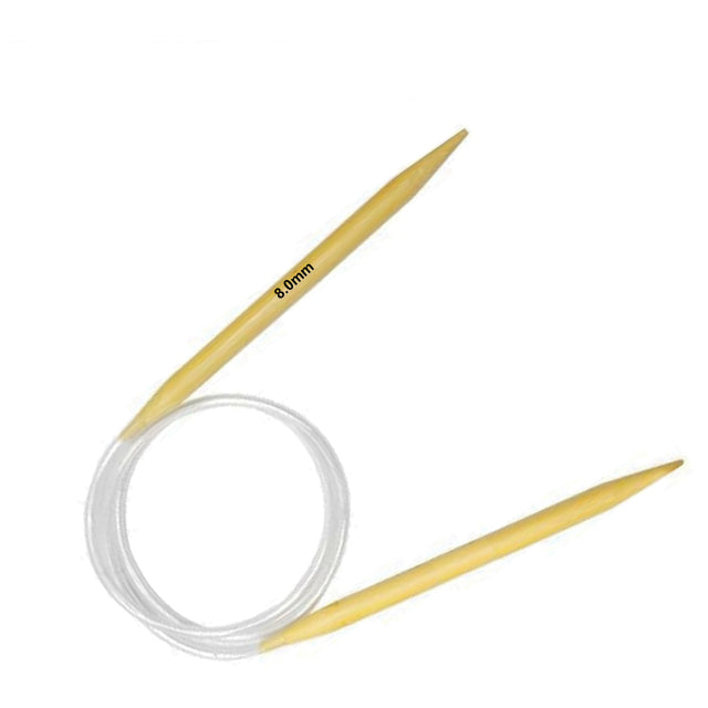 Carbonized Bamboo Circular Knitting Needles with Clear Cables, 16" Length for Smooth Knitting