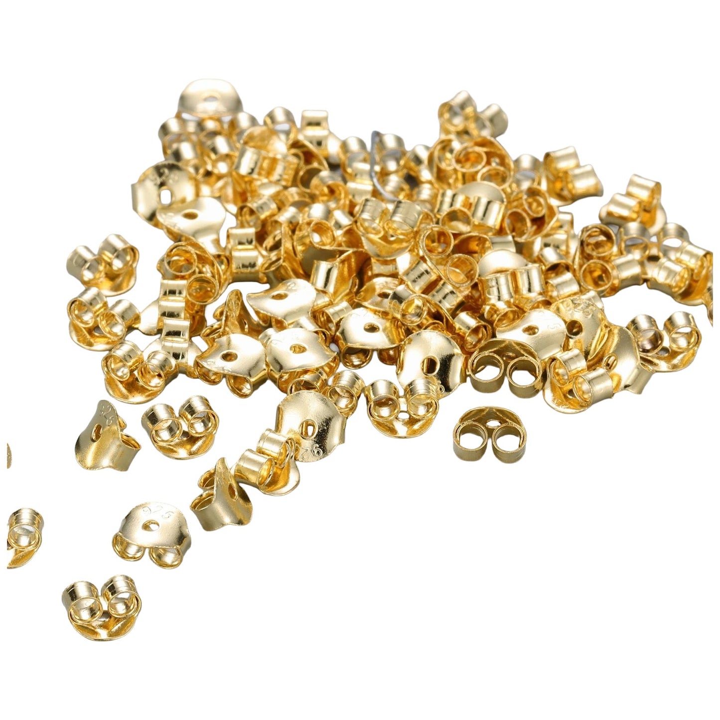 Hypoallergenic Earring Backs Replacements Secure Locking Stud Nuts for Earring Posts Jewelry Repair and DIY, Pack of 12