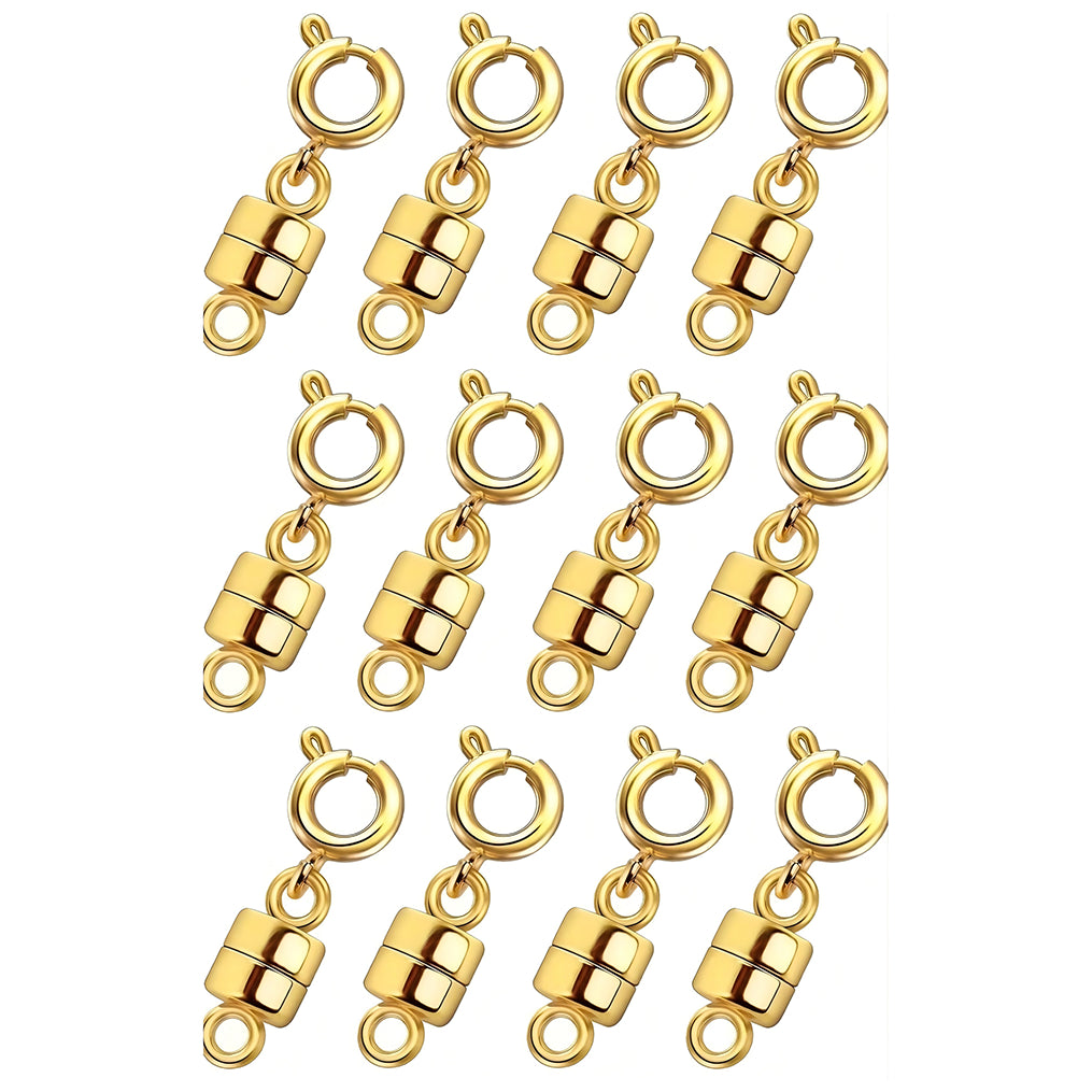 Magnetic Necklace Clasp Extenders for Women, Gold Chain Converter for Bracelets, Necklaces, and Anklets