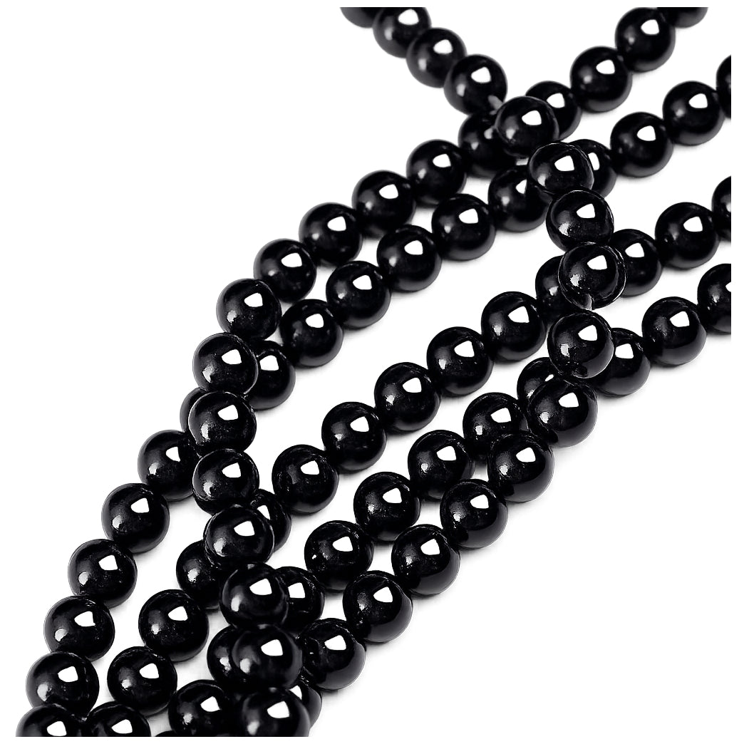 Natural Aquamarine Gemstone Beads 8mm Polished Round Loose Stone Beads for Jewelry Making 14 to 15 Inch Strand