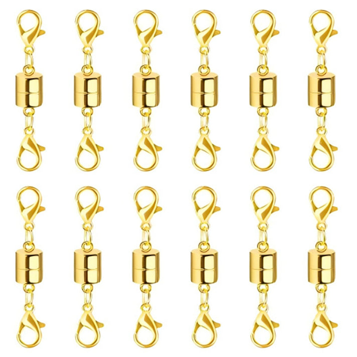 Magnetic Necklace Clasp Extenders with Double Lobster Clasps for Easy Jewelry Attachment in Gold and Silver