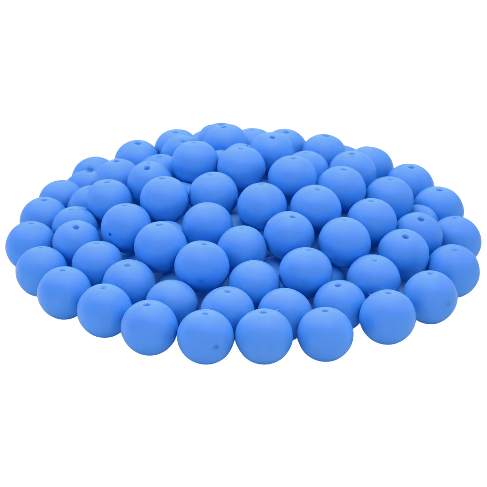 15mm Silicone Beads for Keychains Bracelets Pens Crafts Bulk Round Beads DIY Jewelry Making, Pack of 100