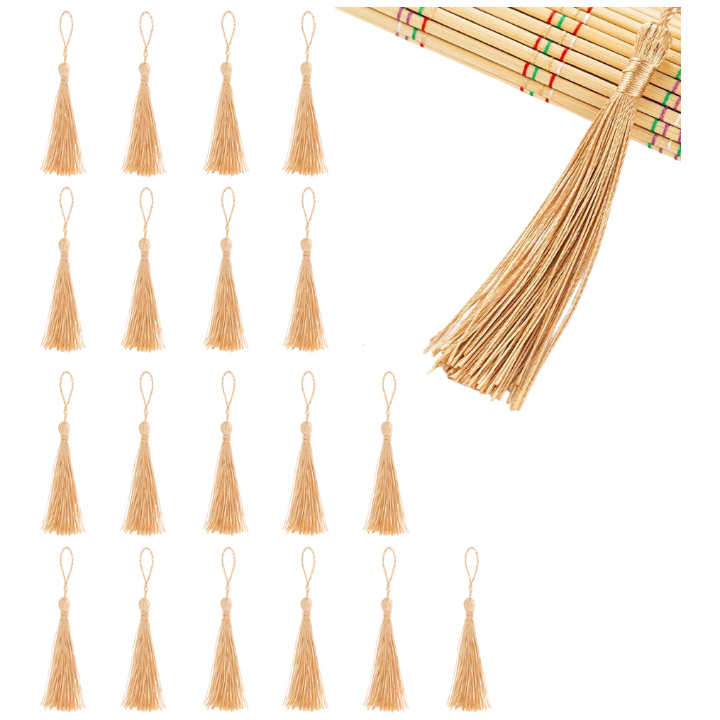Handmade Silky Tassel Set for Jewelry Making, Keychains, Gift Tags, Sewing Crafts, and Home Decor, Pack of 20